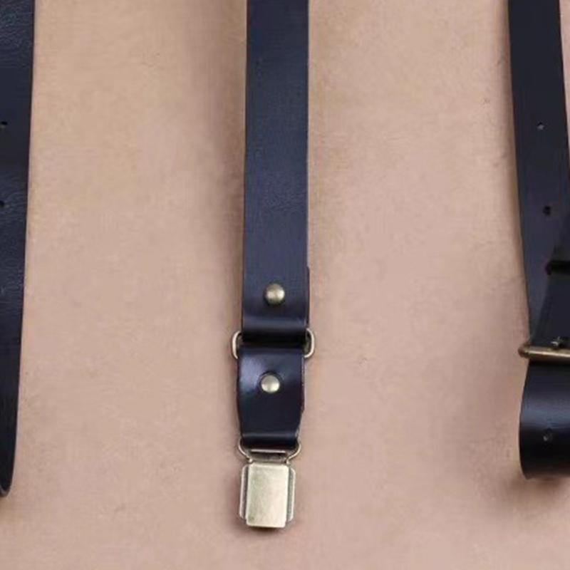 Men'S Formal Wear With Suspenders - 39BD 조정 가능한 PU 가죽 서스펜더