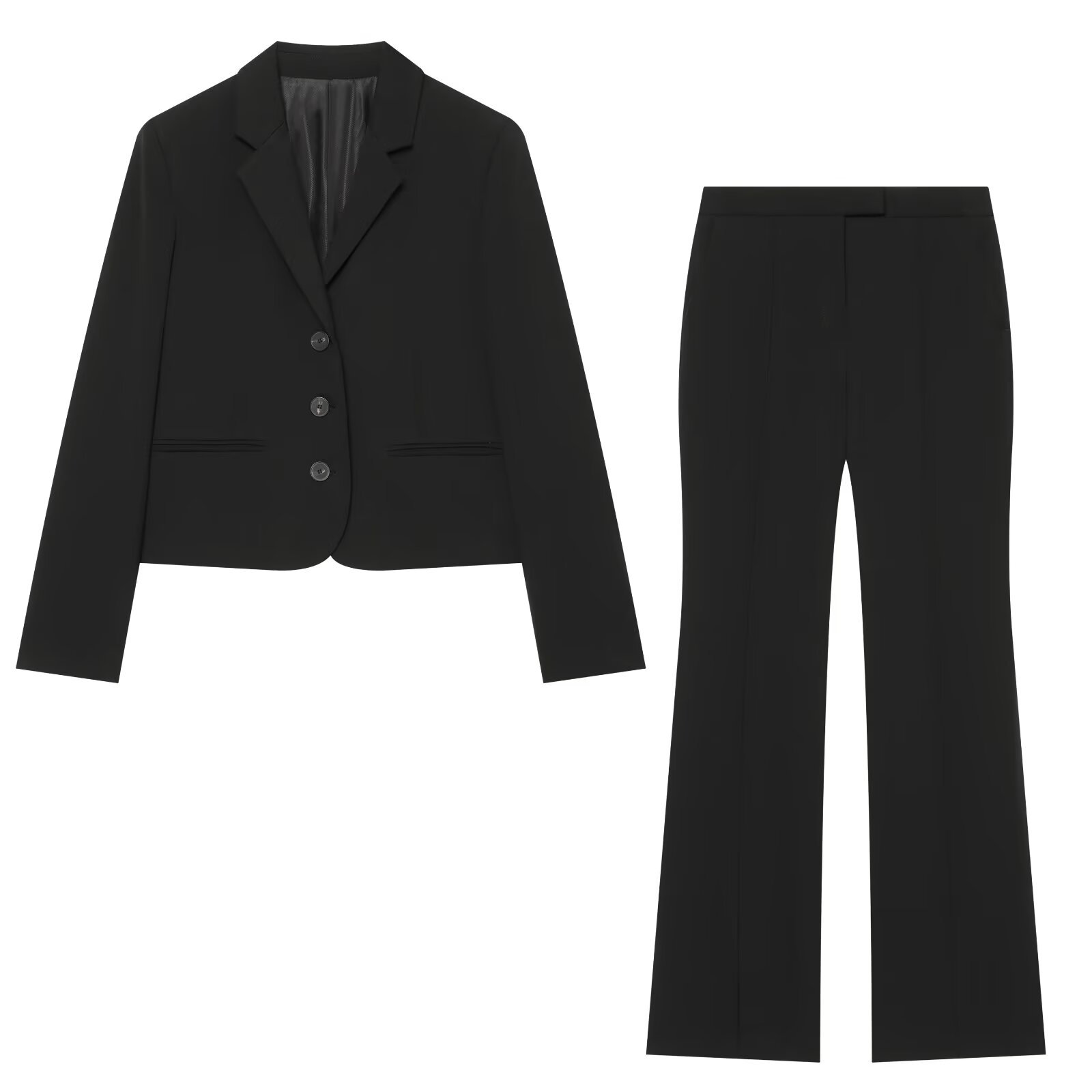 Men Formal Wear All Black - 여성용 포멀 블랙 수트 2피스 세트