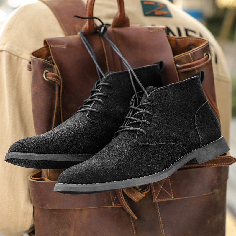 남성용 영국 스타일 브라운 첼시 부츠 하이탑 드레스 슈 - Men Formal Wear With Boots 리뷰 및 가격