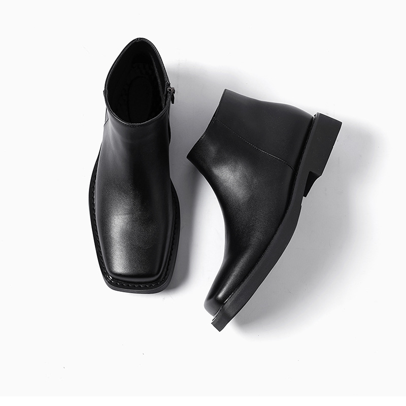 럭셔리 패션 블랙 남성 캐주얼 가죽 신발 가을 겨울 드 - Men Formal Wear With Boots 리뷰 및 가격