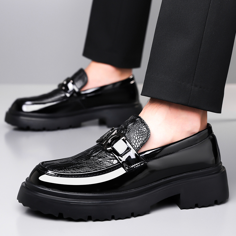남성 가죽 신발 봄 브리티시 스타일 두꺼운 밑창 캐주얼 - Formal Men Daily Wear Footwear 리뷰 및 가격