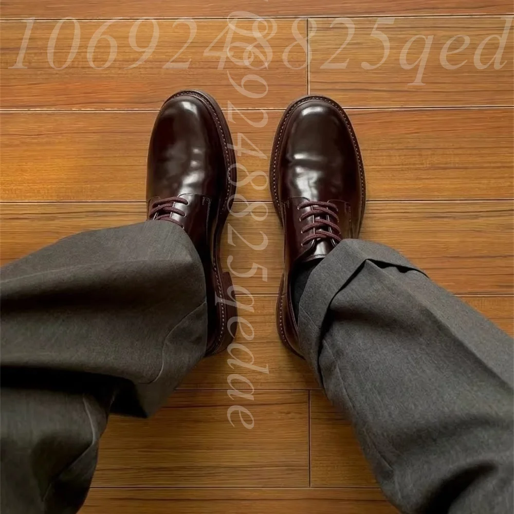남성용 수제 빈티지 레이스업 옥스포드화, 레트로 비즈니 - Formal Men Daily Wear Footwear 리뷰 및 가격