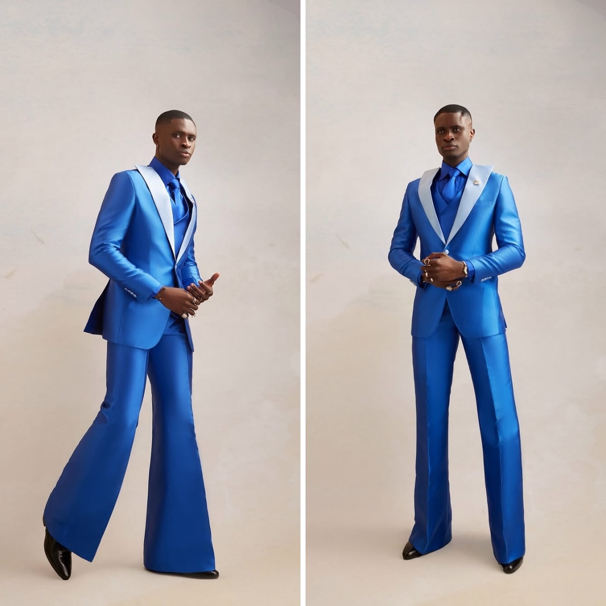 새틴 남성 정장 세트 3피스 블레이저+조끼+바지 웨딩  - Men Formal Wear Modern 리뷰 및 가격