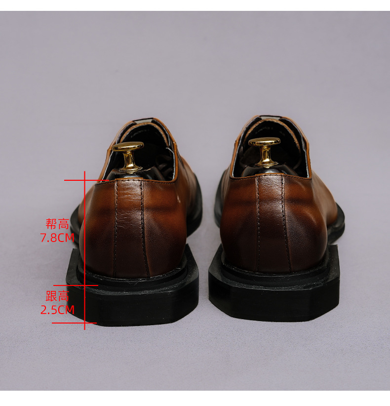 정사각형 앞코, 통가죽 소재, 천연 가죽 옥스퍼드 슈즈 - Formal Men Daily Wear Footwear 리뷰 및 가격