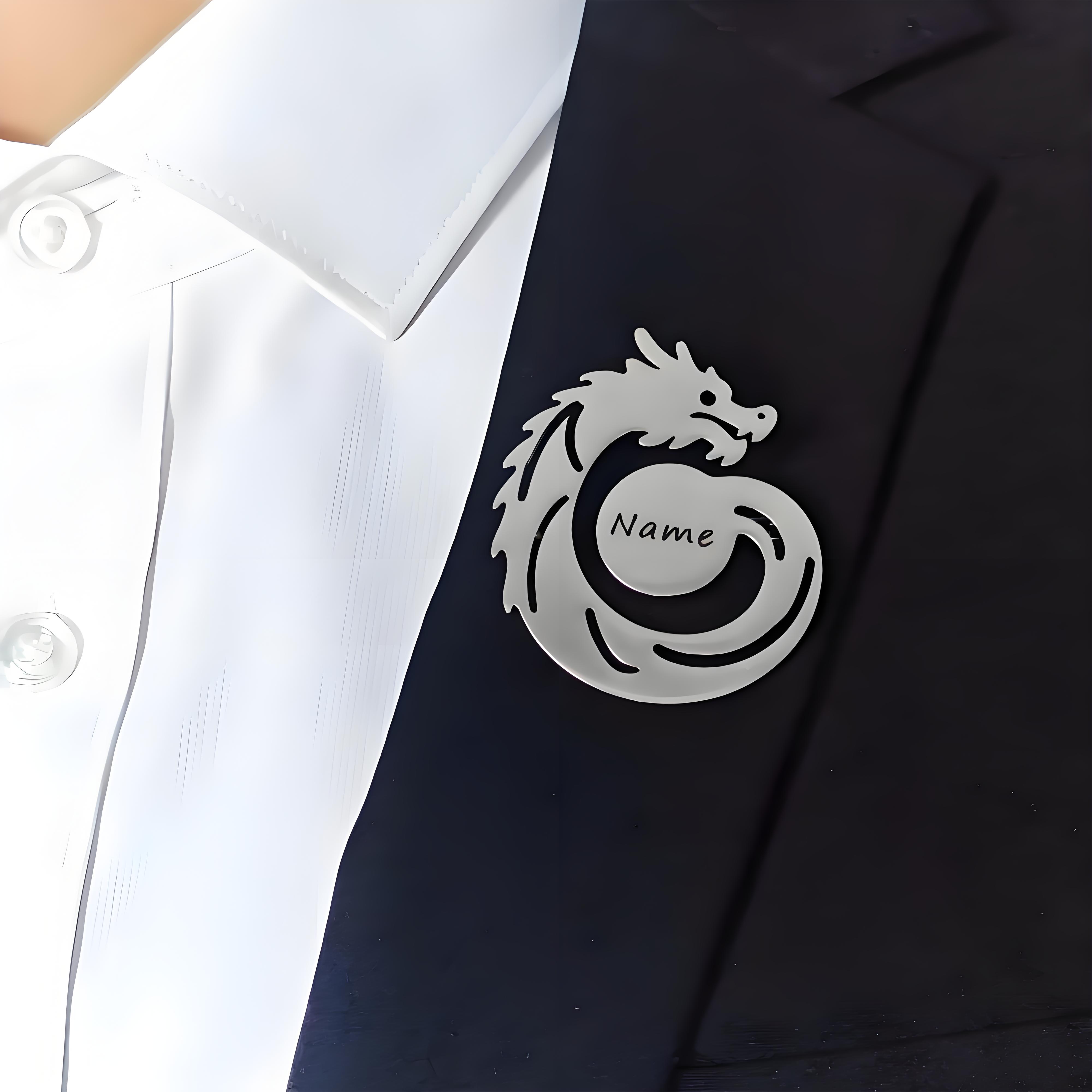사용자 정의 이름 드래곤 브로치, 맞춤형 새겨진 액세서 - Men Formal Wear Names 리뷰 및 가격