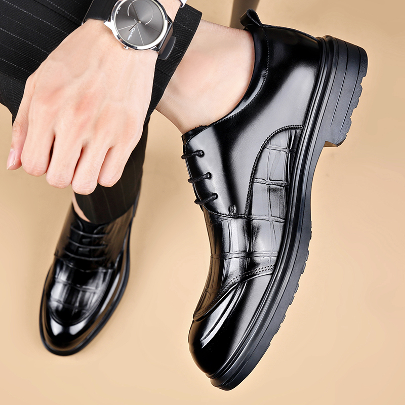고급 남성용 비즈니스 정장용 가죽 구두, 우아한 디자인 - Formal Men Daily Wear Footwear 리뷰 및 가격