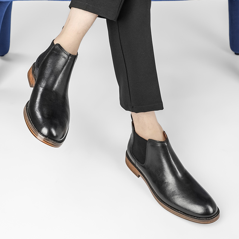 남성 비즈니스 패션 드레스 부츠 정품 가죽 첼시 부츠  - Men Formal Wear With Boots 리뷰 및 가격