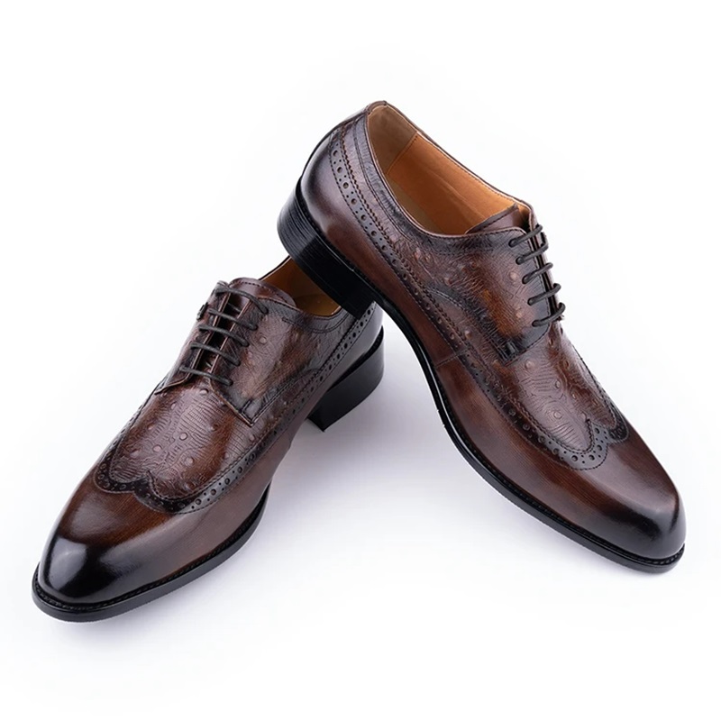 남성용 소가죽 가죽 신발 레이스업 비즈니스 정장 구두  - Formal Men Daily Wear Footwear 리뷰 및 가격