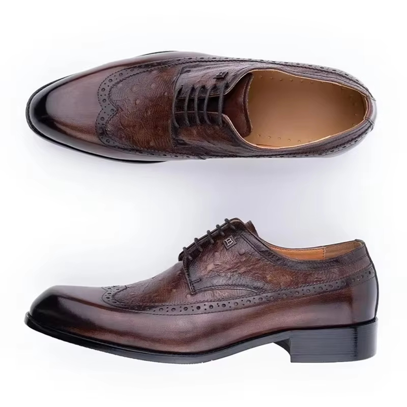 남성용 소가죽 가죽 신발 레이스업 비즈니스 정장 구두  - Formal Men Daily Wear Footwear 리뷰 및 가격