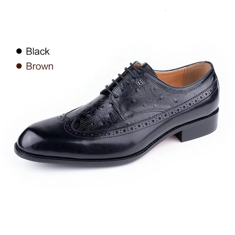 남성용 소가죽 가죽 신발 레이스업 비즈니스 정장 구두  - Formal Men Daily Wear Footwear 리뷰 및 가격
